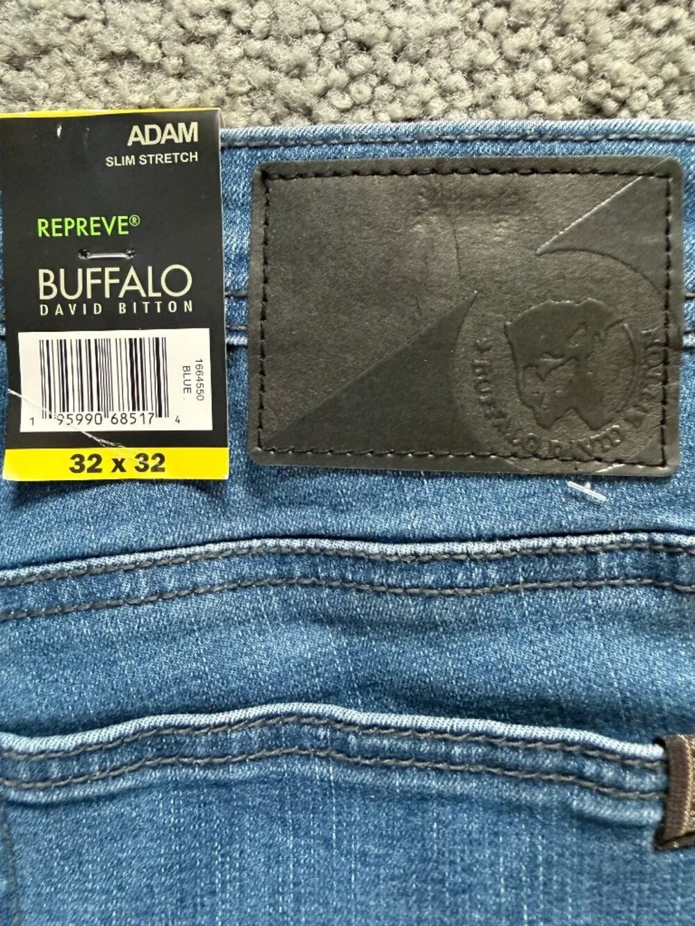Buffalo David Bitton Adam Slim Stretch Jeans - Men's Sz. 32x32 - Med. Wash - NWT